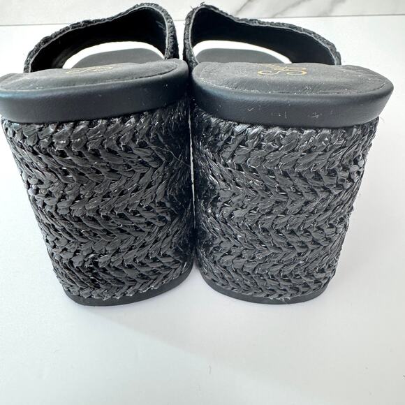 Seychelles Women Adapt Raffia Heeled Sandals Size 7 Minimal Classic Beachy Black - Picture 8 of 10